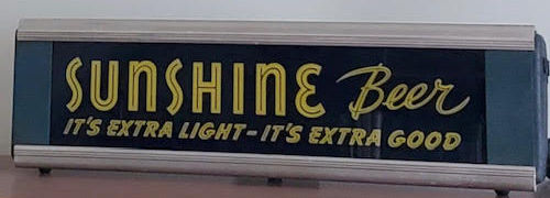 Sunshine Beer Sign